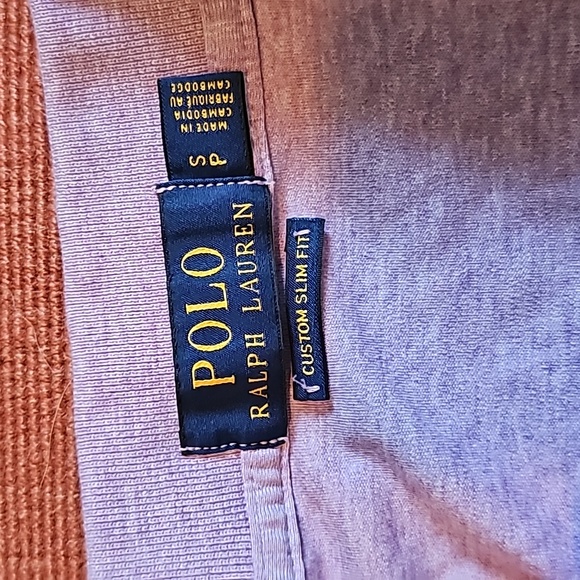 STUNNING RALPH LAUREN POLO ENGLISH LAVENDAR CUSTOM SLIM FIT POLO SHIRT - Picture 5 of 7